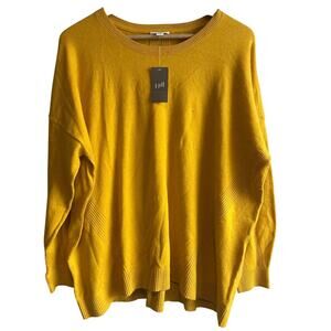 J. Jill Upland Grove Sweater in Dandelion Heather Yellow XL NEW